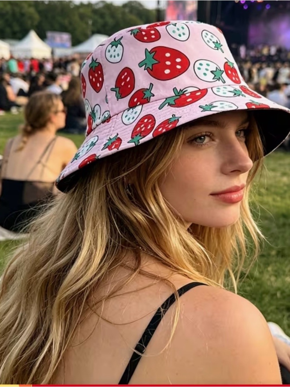 NWT Strawberry Print Bucket Hat, Various Colors, Sun Hats, summer Hats